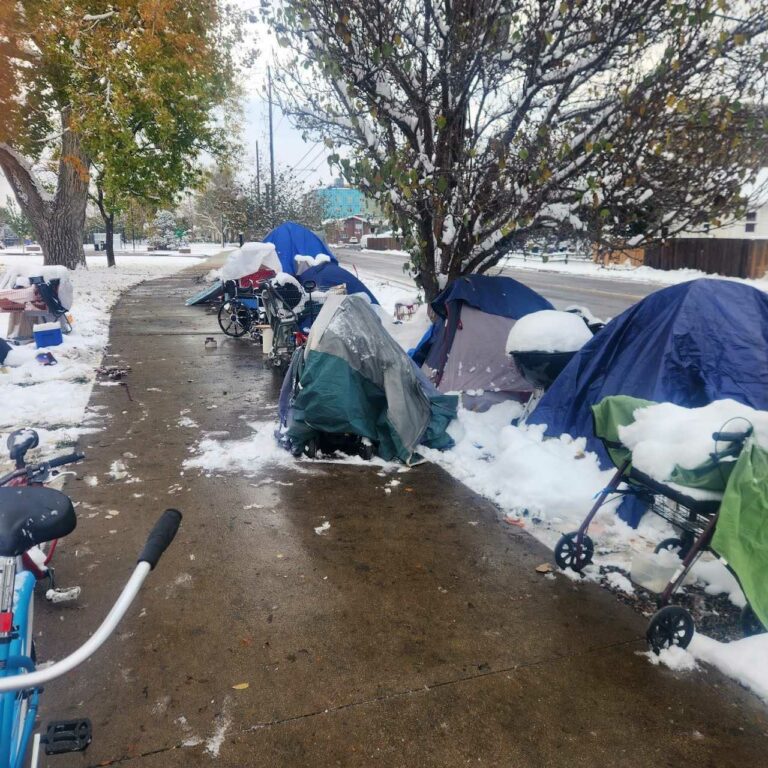 Homeless encampment in Denver